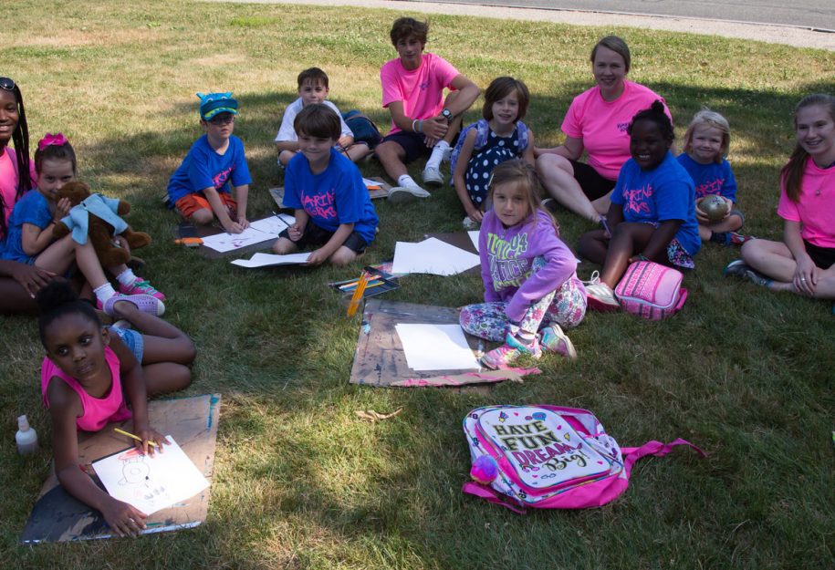 young kids at summer camp at waring school